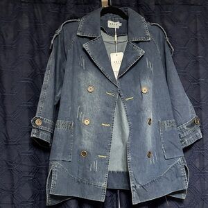 Double-Breasted Denim Jacket